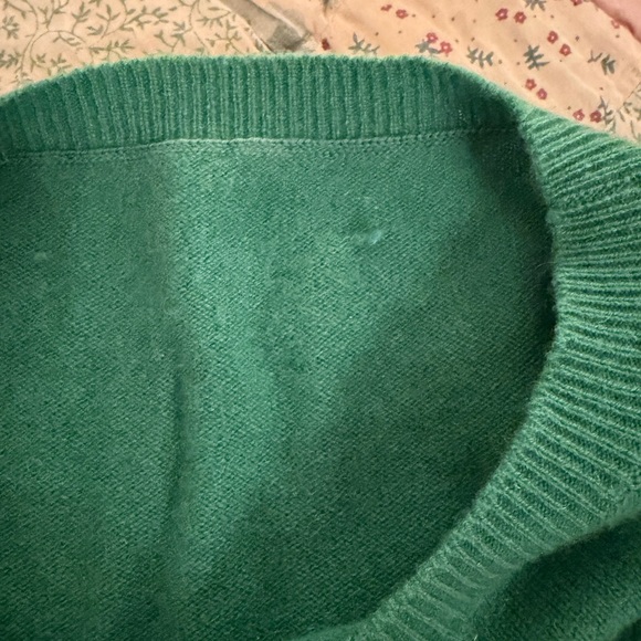 JUICY COUTURE CASHMERE ARGYLE WOMENS SWEATER GREEN PINK SIZE SMALL - Picture 5 of 9